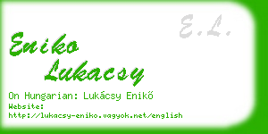 eniko lukacsy business card